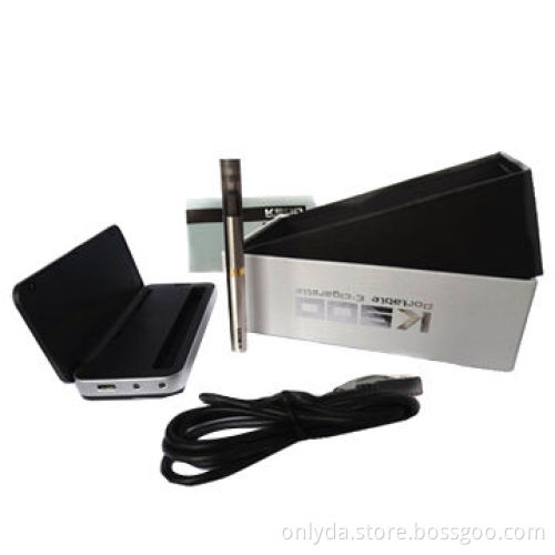 Mini electronic cigarette with 90mAh capacity, available in black and stainless steel colors